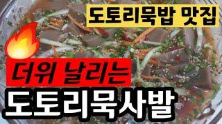 2천원으로 무더위 한방에 해결하는 도토리묵사발! ㅣ한그릇이면 반찬해결!! 여름에는 간단하고 시원한게 최고지.ㅣ맛있게 만드는 도토리묵밥 레시피! 도토리묵냉국 여름음식 합격!!