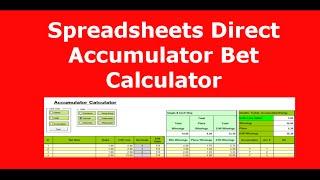 @Spreadsheetsdir Spreadsheets Direct - Excel Accumulator/Parlay Bet Calculator