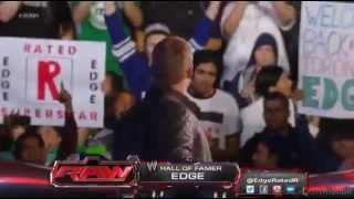 WWE Tony Chimel Voice Crack, Edge return Monday Night RAW, September 9th 2013