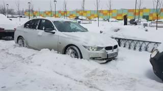 bmw f30 задний привод выезд из сугроба