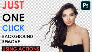 Just one click to remove background using #Action in Photoshop | New trick