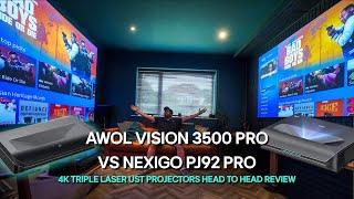 AWOL Vision 3500 vs NEXIGO AURORA PJ92 | Two of the Best 4K UST Laser Projectors