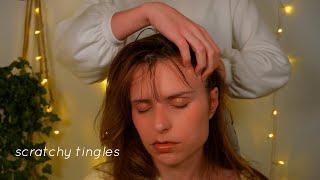 ASMR tingly scalp scratching and massage - no talking