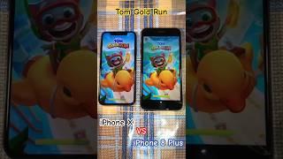 Talking Tom Gold Run faster on iPhone X vs 8 Plus #iphonecomparison #iphonetest #iphonelovers