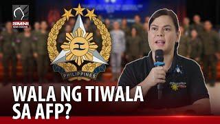 VP Sara, sumulat na sa AFP na hindi tatanggapin ang ibibigay na bagong security detail