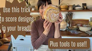 My best trick for scoring beautiful designs in your sourdough!!