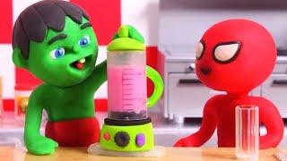 KIDS MAKING HEALTHY SMOOTHIES  PLAY DOH CARTOONS FOR KIDS