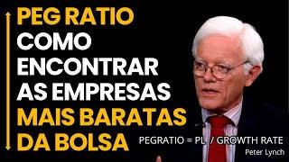 AS EMPRESAS MAIS BARATAS DA BOLSA | PEGRATIO - ÍNDICE PEG DE PETER LYNCH | COMO CALCULAR?