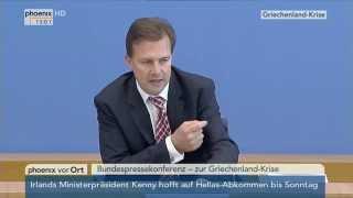 Griechenland: Steffen Seibert und Martin Jäger zur Reformliste am 10.07.2015