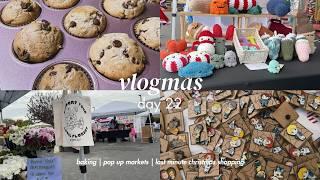 baking muffins & conchas, pop up markets & last minute target christmas shopping | vlogmas day 22