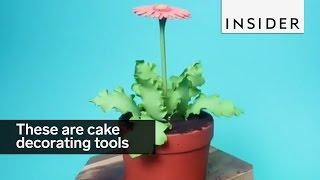 These decorating tools were made by Evil Cake Genius