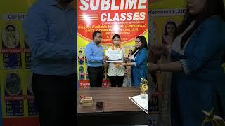 Congratulations Shakshi Yadav From Sublime Classes For Securing 96.4 % in CBSE Class XII Board Exams