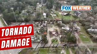 Tornado Damage Seen Near Houston