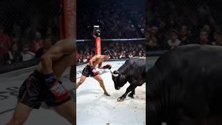 Bro vs Bull #ai #fight #mma #ufc #muaythai #kickboxing #boxing #shorts