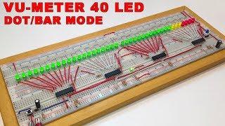 40 LED Vu-Meter with LM3915 (V2.0 DOT/BAR)