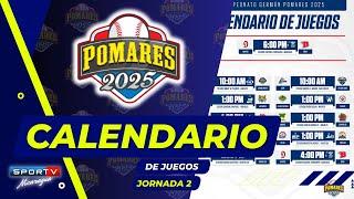 Calendario de Juegos Jornada 2 Primera Vuelta Pomares 2025 Nicaragua