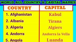 List of all countries and capitals in the world 2021