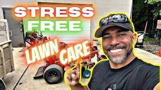 5 Tips to help YOU! | How I do lawn care STRESS FREE 