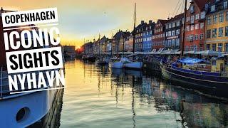 Nyhavn, Copenhagen iconic sight, Denmark Summer 2022 (4K)