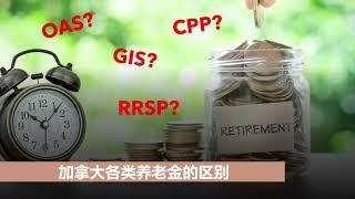 加拿大各类养老金的区别 | OAS, GIS, CPP, RRSP各自特点