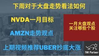 【美股分析】下周对于大盘走势看法如何？NVDA一月目标！AMD在哪里抄底？AMZN走势观点如何？上期视频推荐UBER抄底大涨！点击下方网站链接获得更多投资信息！