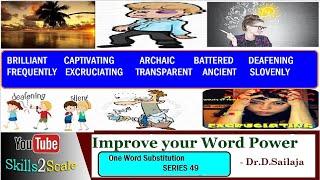 Series 49 | English Vocabulary | 10 Words in a Minute | Dr.D.Sailaja | One Word Substitution