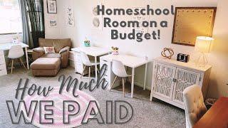 DIY HOMESCHOOL ROOM ON A BUDGET ~ HOMESCHOOL ROOM TOUR + BREAKDOWN OF WHAT IT ALL COST