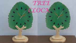 The Easiest Way To Make A Beautiful Wooden Desk Clock /// Make A Green Tree Clock.