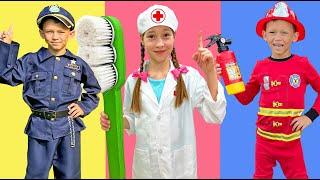 Sofia and Friends show Professions Jobs and Safety Rules for Kids