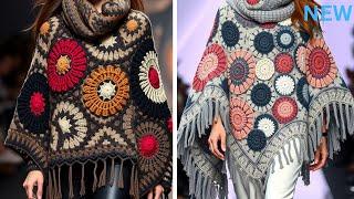 CROCHET PONCO/SHAWL/CAPE DESIGNS  KNITTED WITH WOOL#crochet #knitted#poncho#shawl#designs