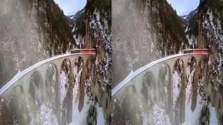 Landwasser Viaduct 3D, smallest 3D-Equipment with GoPro3+ and 3D-RIG - muviag