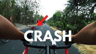 Sepeda Crash di Turunan Goa Slarong Gunung sempu | Road Bike Strattos S2 Vlog