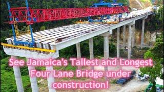 Epic Aerial Tour of Jamaica’s Highest & Longest Four Lane Bridge Under Construction; Mobay Bypass!