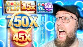 INSANE 15X TOP SLOT COIN FLIP GAME SHOW ON CRAZY TIME!