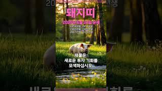 [2025년 6월 20일 돼지띠 오늘의운세] 지난 일은 자꾸 돌이키지 말고 새로운 마음을 가져라. #돼지띠 #운세 #오늘의운세 #토정비결