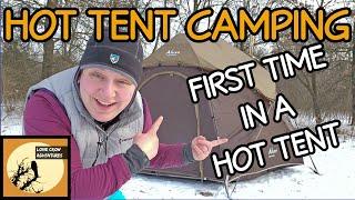 HOT TENT WINTER CAMPING - Luxe Hercules Hot Tent and Winnerwell Nomad Stove (Hot Tent Camping)