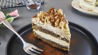 Sugar Free, Flour Free Coffee Cappuccino Cake With No Sugar Condensed Milk. Moist And Creamy Delight