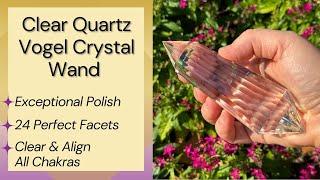 Natural Brazilian Clear Quartz Crystal Wand - 24 Facets - 228g