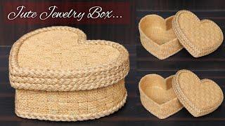 DIY Jewelry Box made from Jute and Cardboard | Jute Jewellery Box | Jute and Cardboard Crafts