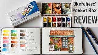 Winsor and Newton Cotman Watercolour Sketchers’ Pocket Set Review |Watercolour Storefront Demo