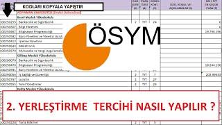 2.YERLEŞTİRME TERCİHİ NASIL YAPILIR?(KOD GİRME - TERCİH YAPMA)PUANIMDAN YÜKSKE YERİ YAZABİLİR MİYİM?