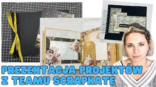 INSPIRACJE SCRAPKATE, prace tworzone w Team Scrapkate i na live z Gruszą, prezentacja, scrapbooking