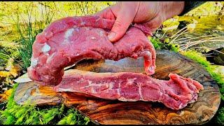 Whole Pork Tenderloin, a Great Recipe for VIP Dish  ASMR Outdoor Cooking