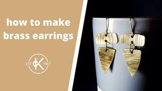 12 Months Of Metal | How To Make Textured Brass Earrings