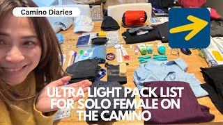 Ep:5 My #ultralight #packlist for walking the #Camino de Santiago