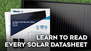 How to read solar panel datasheet — Beginner’s guide