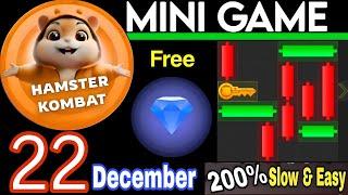 22 December  Puzzle Trick: P2E Hamster Kombat key MiniGame Solved, slow step by step! 