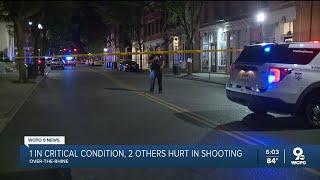 1 man in critical condition, 2 others hurt after triple shooting in Over-the-Rhine