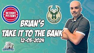 Free NBA Betting Predictions Today 12/3/2024 NBA Picks | Brian's Take it to the Bank