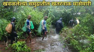 खवळलेल्या समुद्रातील खतरनाक मासेमारी | डेरींगबाझ मच्छीमार  | konkan fishing | koknatil masemari